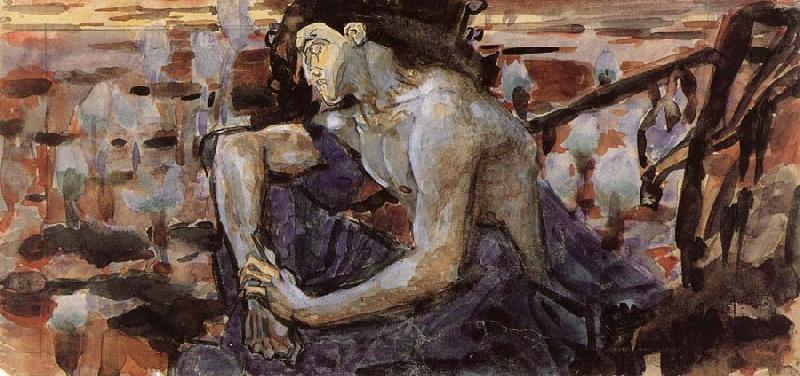 Mikhail Vrubel The Seated Demon China oil painting art